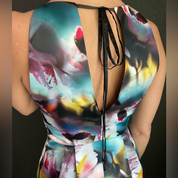 MONIQUE LHUILLIER DRESS FLORAL SZ 2 - Picture 11 of 13